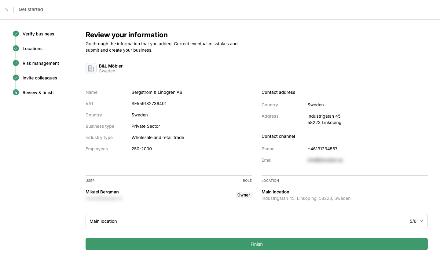 Review and finish